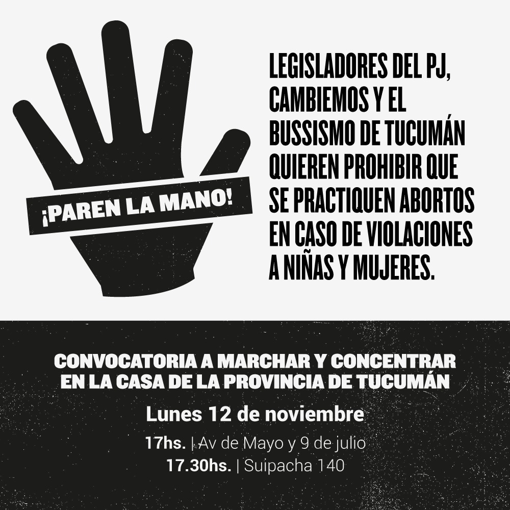 [AbortoLegal] Movilización contra ley de restricción de aborto no punible en Tucumán