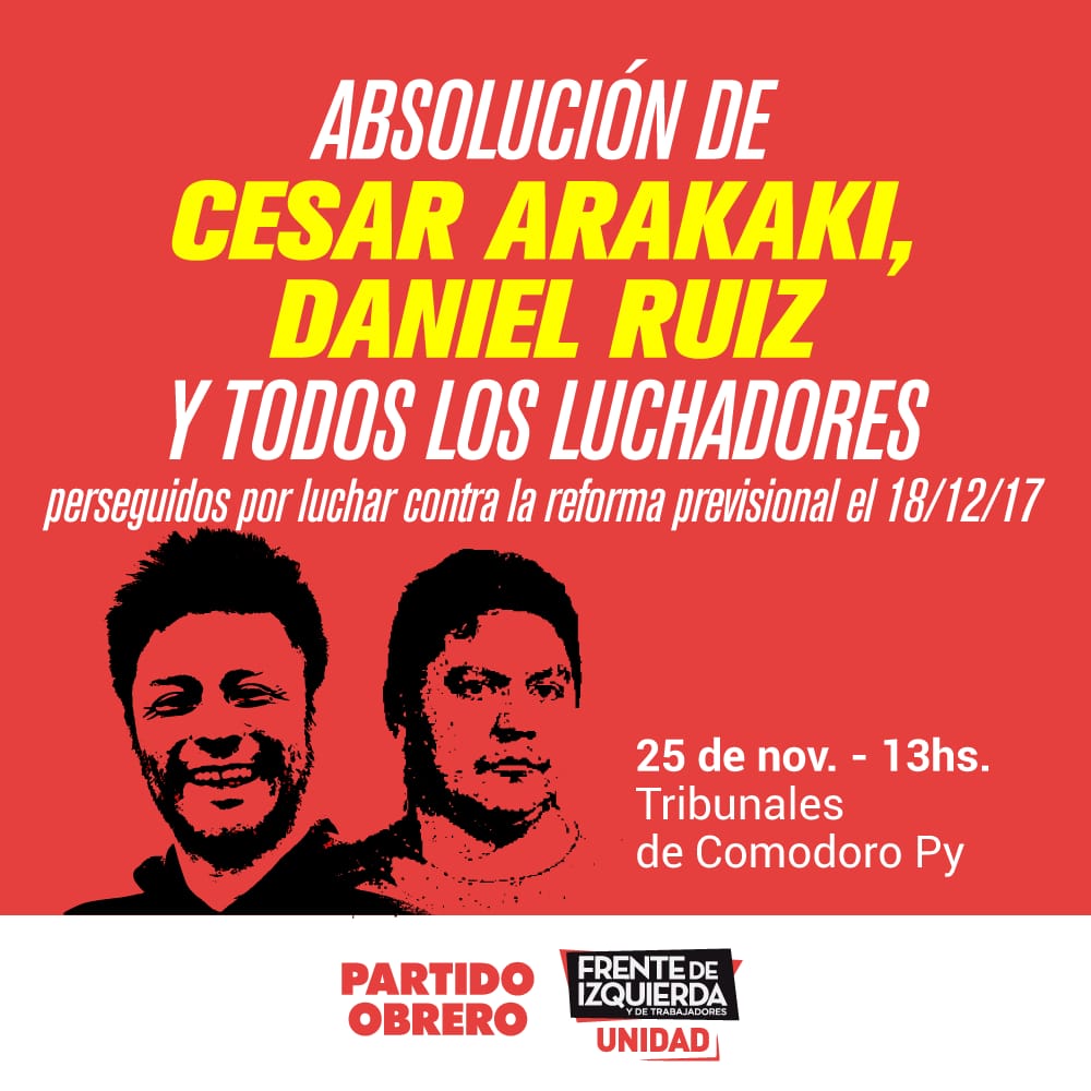 Comienza el juicio contra Arakaki y Ruiz por enfrentar la reforma previsional