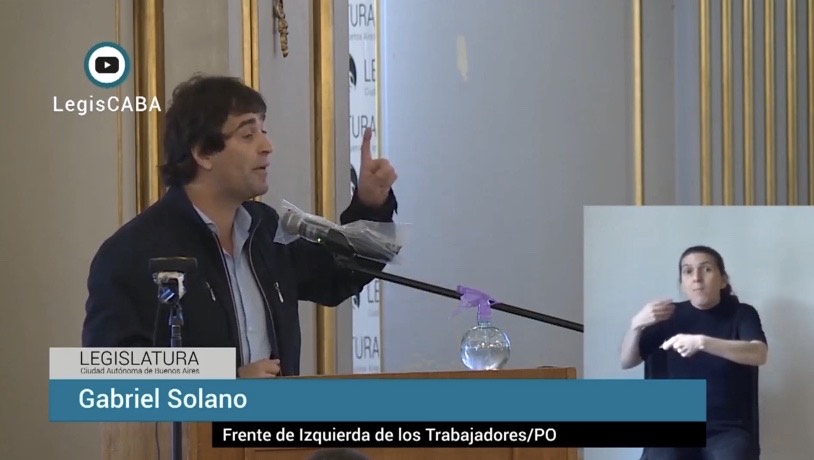 Gabriel Solano: “superpoderes para los corruptos, ajuste para trabajadores y barrios populares”
