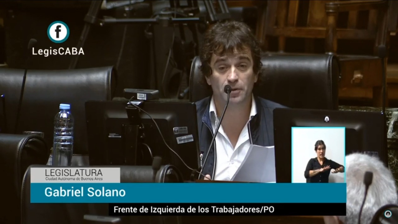 Gabriel Solano cuestionó duramente al gobierno de Larreta por la corrupción y la gestión de la pandemia
