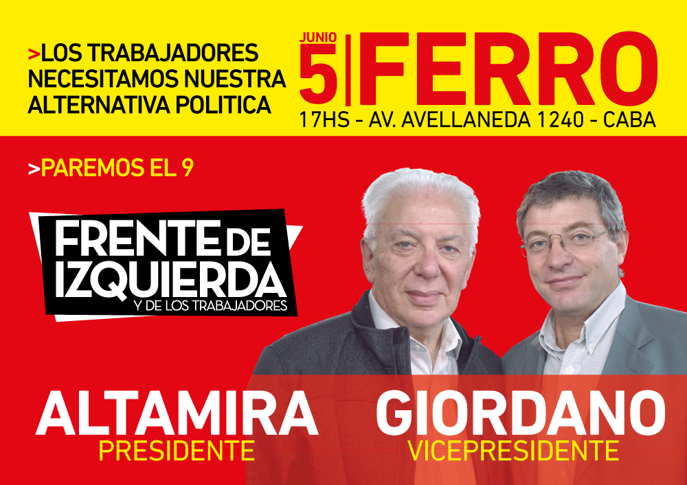 Se lanza la fórmula presidencial Altamira – Giordano