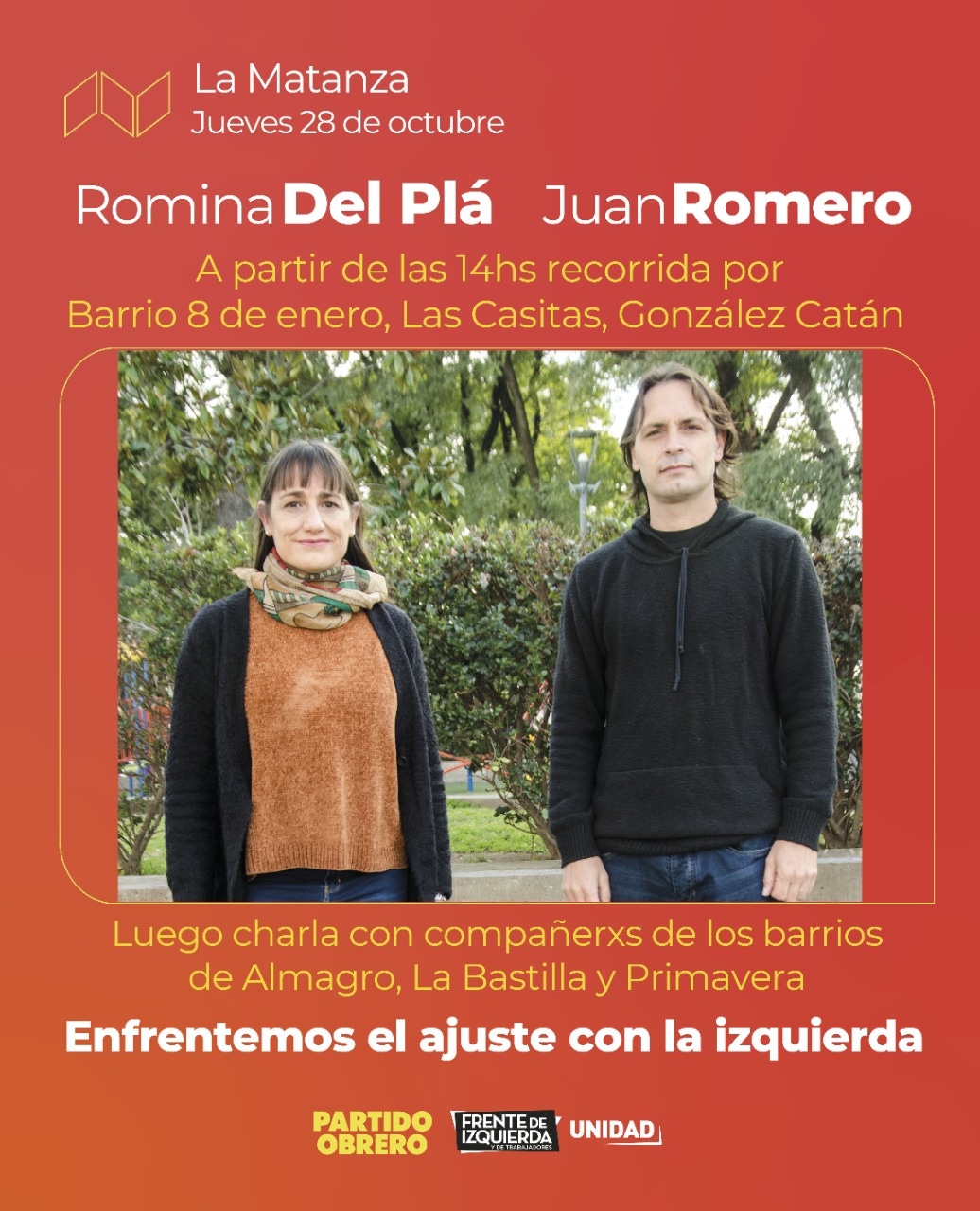 [Campaña Electoral] Romina del Plá recorrerá diferentes barrios de La Matanza para afianzar el voto al FIT-U como única alternativa política capaz de enfrentar el ajuste.